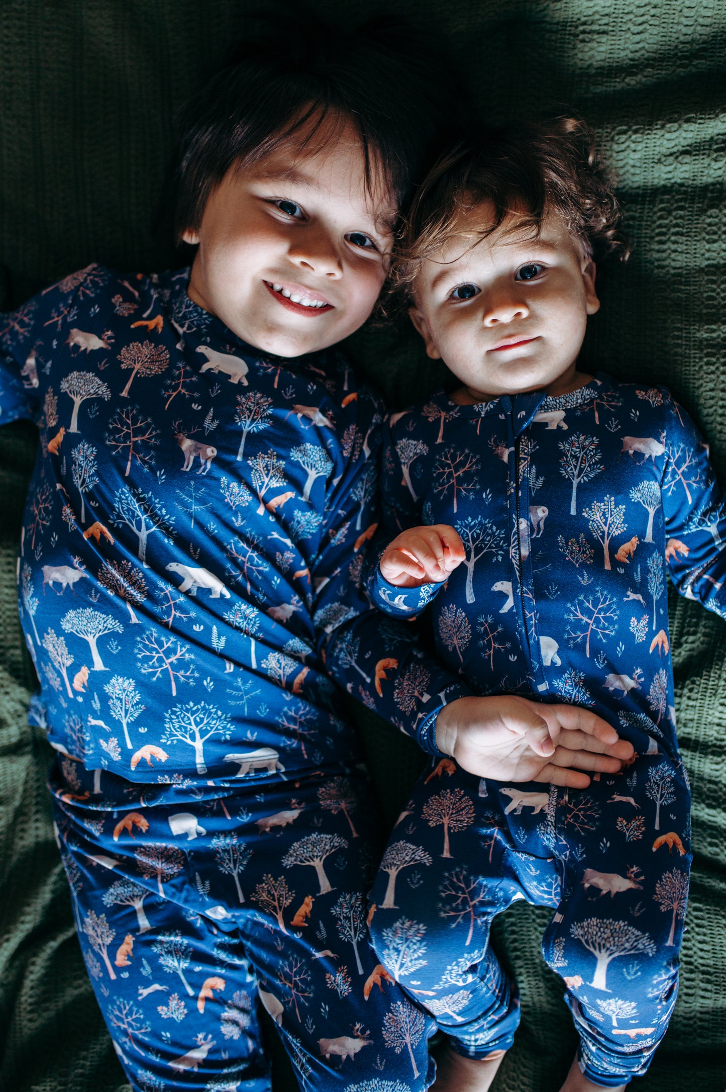 Baby Modal Convertible Romper Pajama – Woodland Night | Moonberri