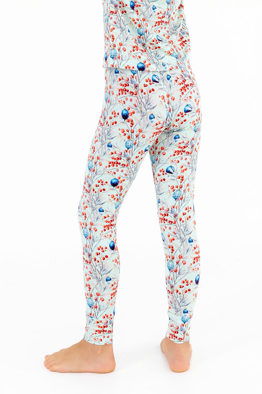 Back view of Kids Christmas Pajama Set showing snug fit and cozy cuffed sleeves