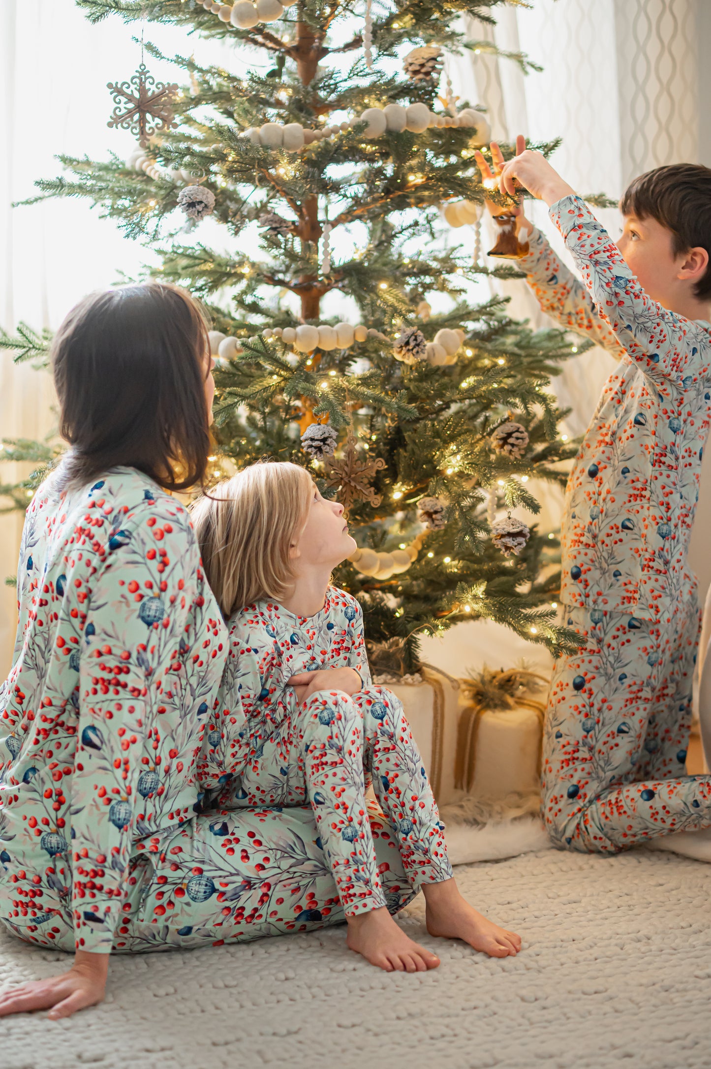 Kids Christmas Pajama Set – Frosted Berry Holiday PJs
