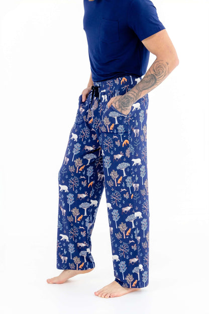 Men’s Woodland Night Pajama Pants – Ultra-Soft Modal with Drawstring Waist
