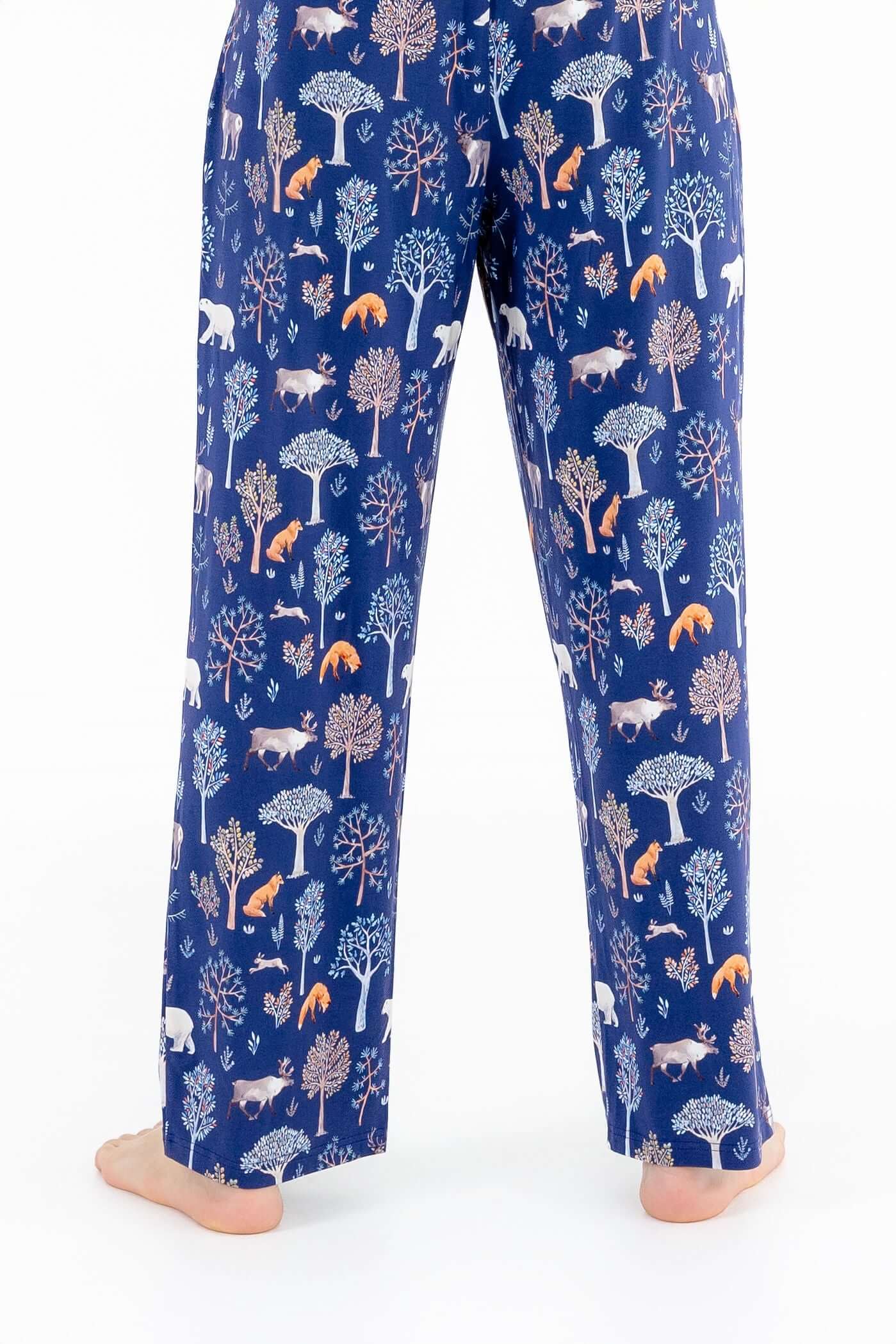 Men’s Woodland Night Pajama Pants – Ultra-Soft Modal with Drawstring Waist