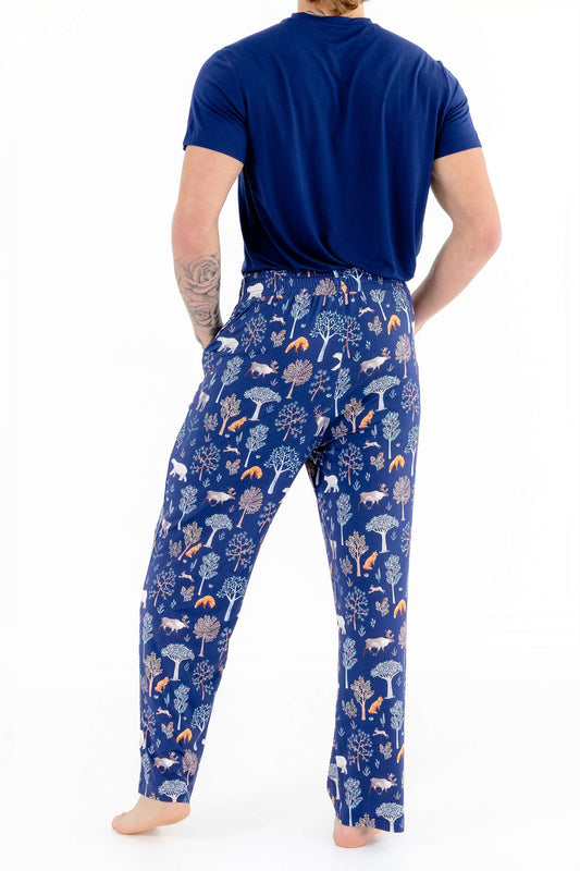Men’s Woodland Night Pajama Pants – Ultra-Soft Modal with Drawstring Waist