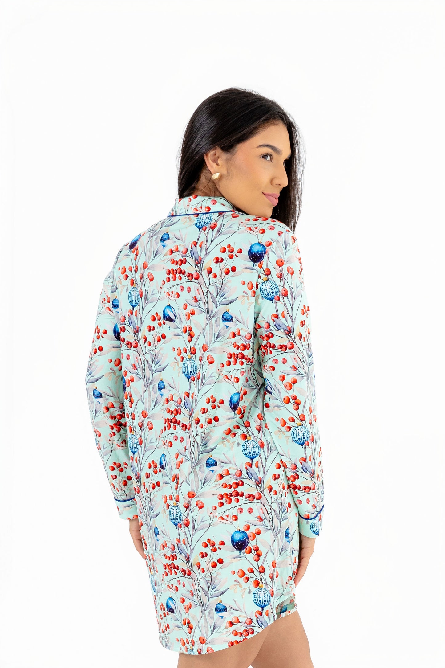 Frosted Berry Modal Sleep Shirt – Buttery Soft Long Sleeve Nightshirt