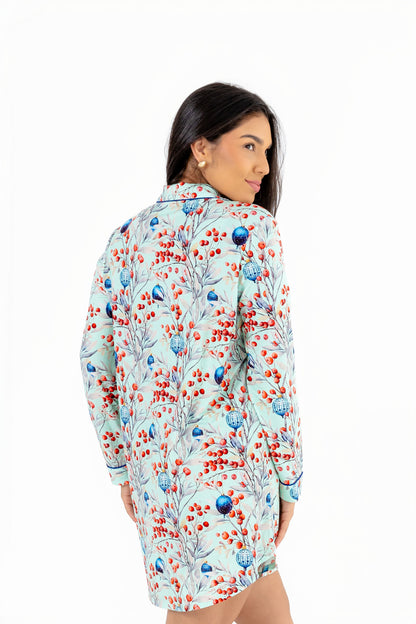 Frosted Berry Modal Sleep Shirt – Buttery Soft Long Sleeve Nightshirt