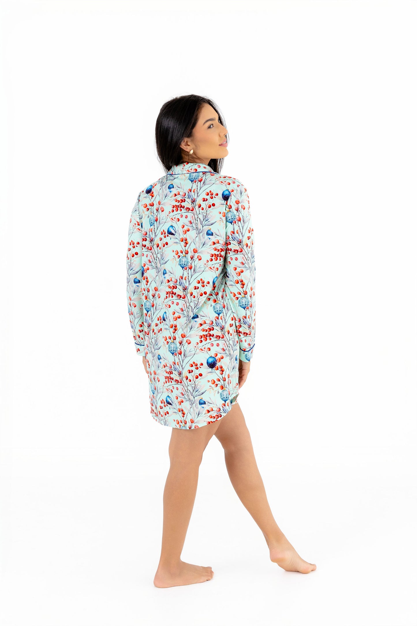 Frosted Berry Modal Sleep Shirt – Buttery Soft Long Sleeve Nightshirt