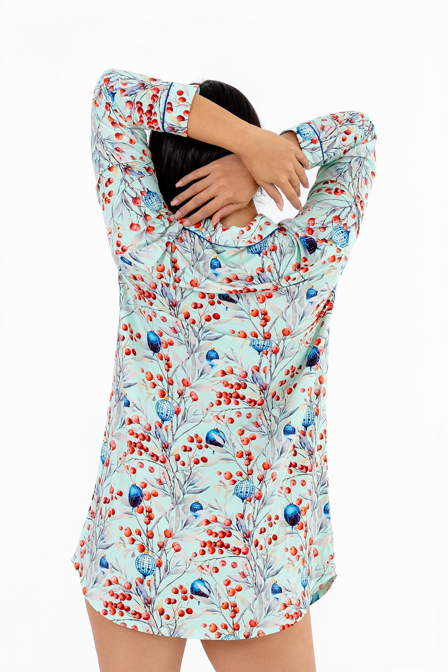 Frosted Berry Modal Sleep Shirt – Buttery Soft Long Sleeve Nightshirt