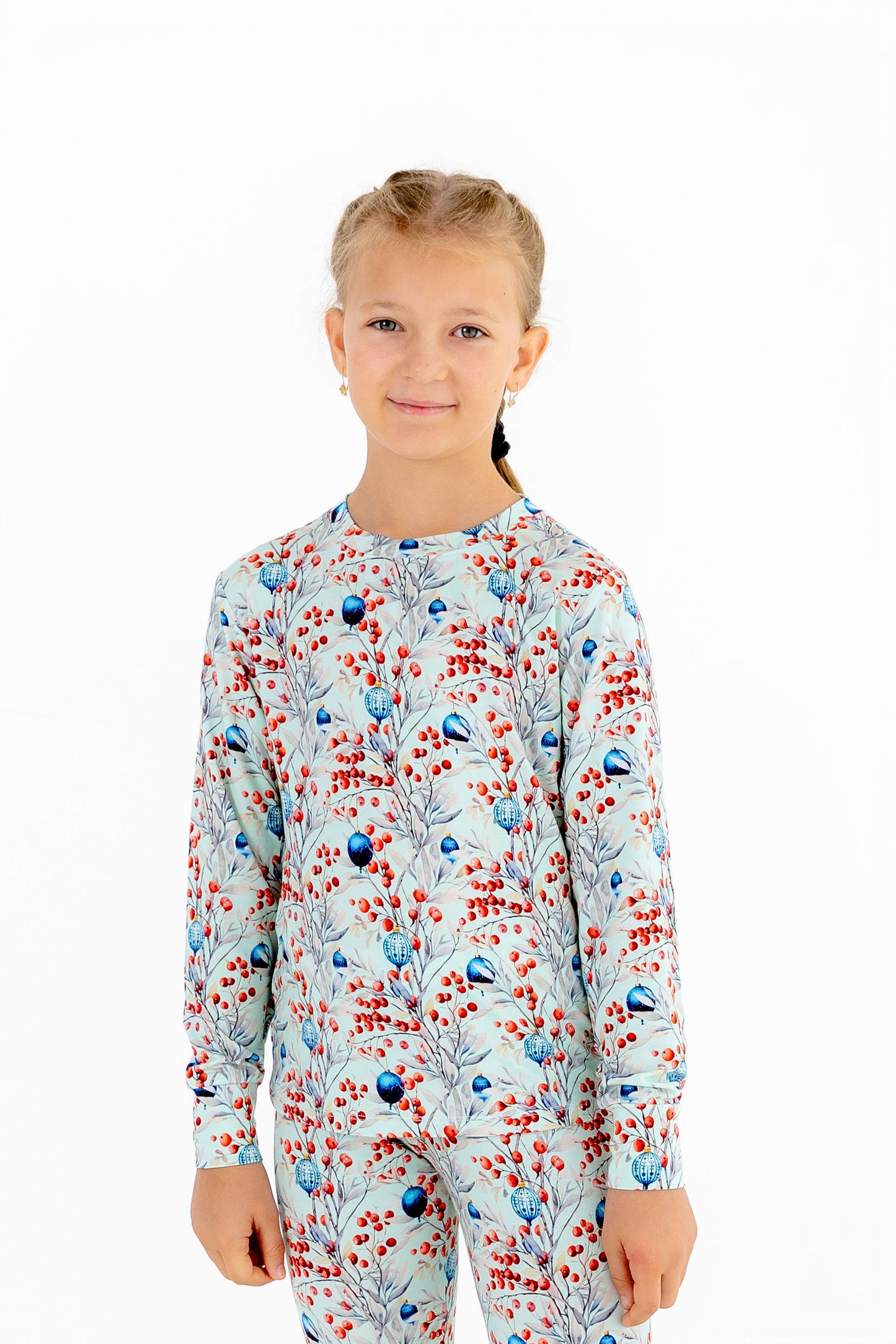 Kids Frosted Berry Pajama Set – Ultra-Soft 2-Piece Winter PJs