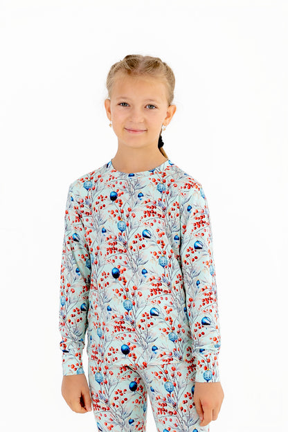 Kids Frosted Berry Pajama Set – Ultra-Soft 2-Piece Winter PJs