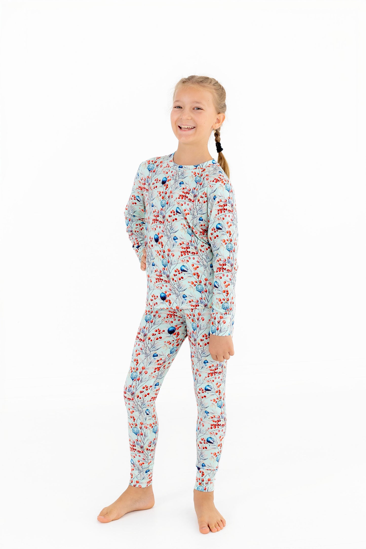 Kids Frosted Berry Pajama Set – Ultra-Soft 2-Piece Winter PJs