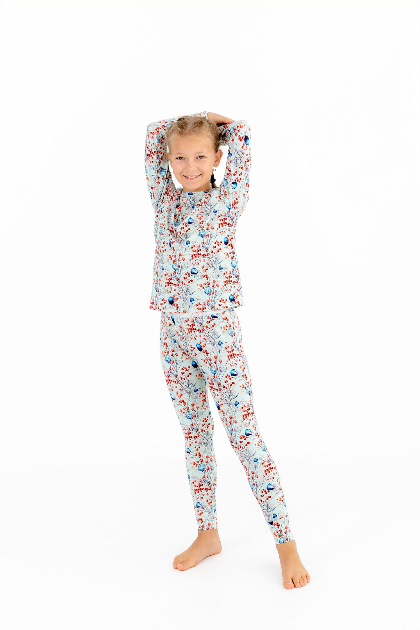Kids Frosted Berry Pajama Set – Ultra-Soft 2-Piece Winter PJs