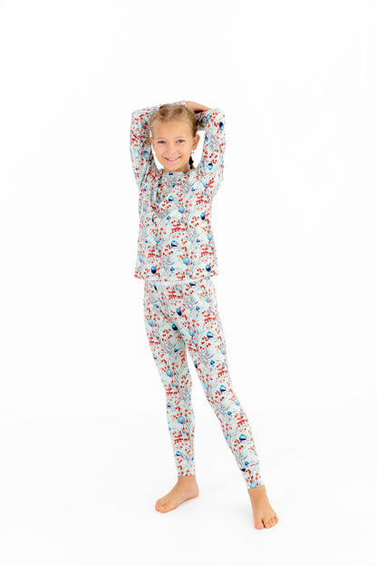 Kids Frosted Berry Pajama Set – Ultra-Soft 2-Piece Winter PJs