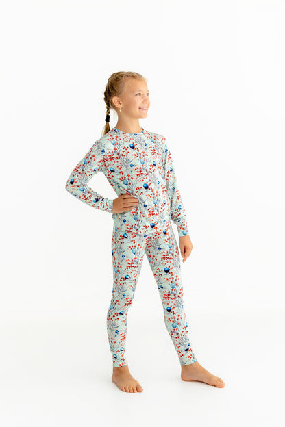 Kids Frosted Berry Pajama Set – Ultra-Soft 2-Piece Winter PJs