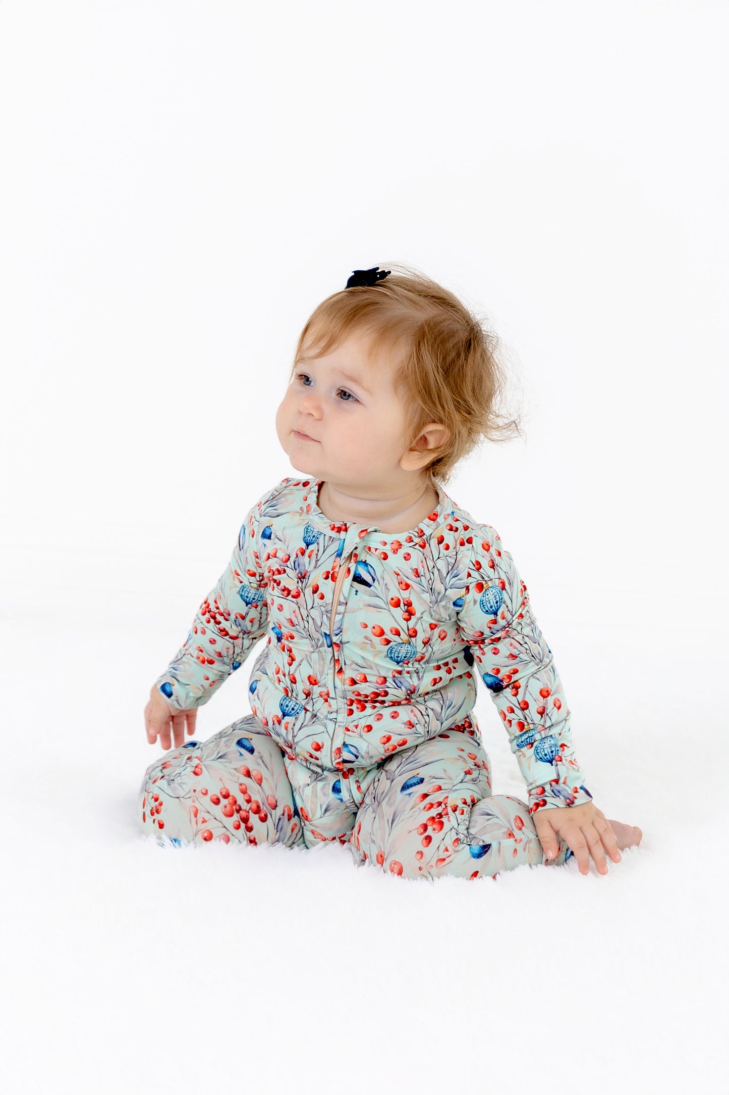 Frosted Berry Baby Convertible Romper – Foldover Sleeves & Feet