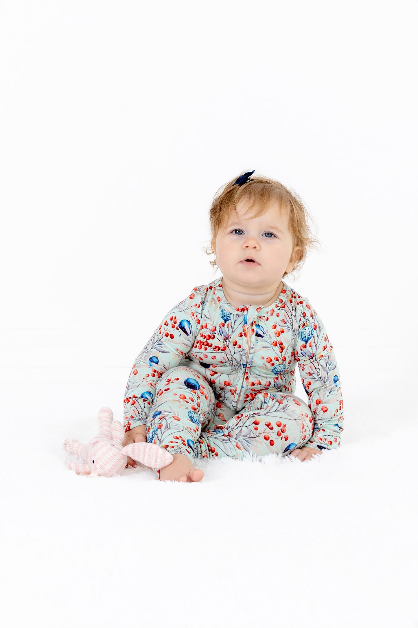 Frosted Berry Baby Convertible Romper – Foldover Sleeves & Feet