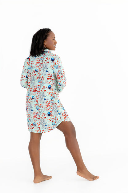 Frosted Berry Modal Sleep Shirt – Buttery Soft Long Sleeve Nightshirt