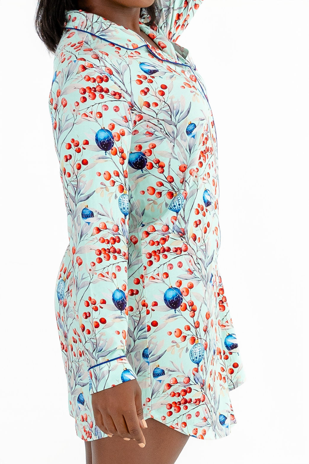 Frosted Berry Modal Sleep Shirt – Buttery Soft Long Sleeve Nightshirt