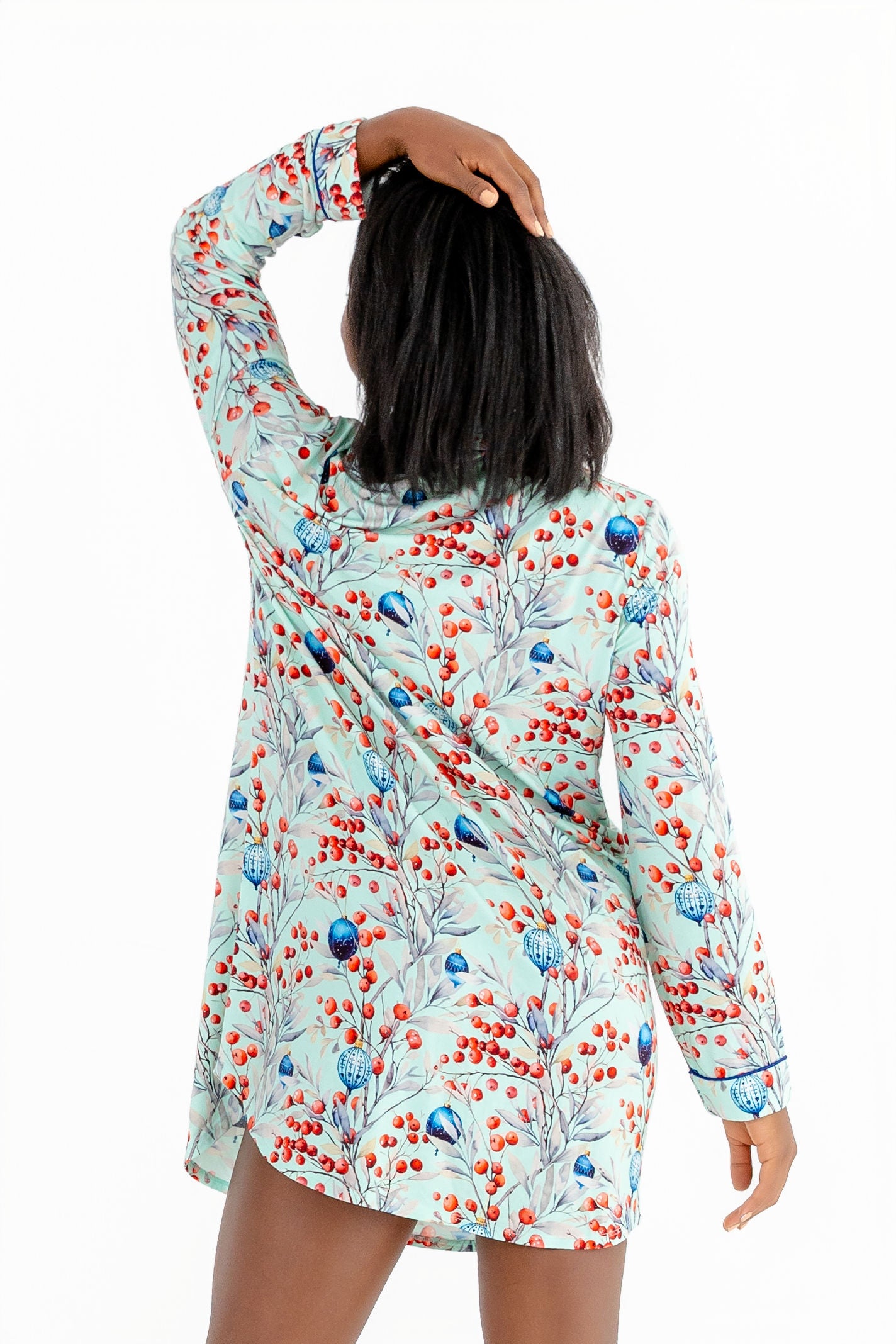 Frosted Berry Modal Sleep Shirt – Buttery Soft Long Sleeve Nightshirt